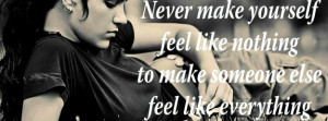 Never feel like nothing Facebook Cover