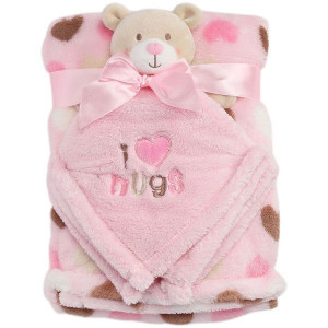 soft plush Cutie Pie Baby Infant Girls Bear Blanket And Buddy ($14 ...