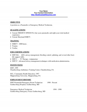 Search Results for: Emt Resume Examples