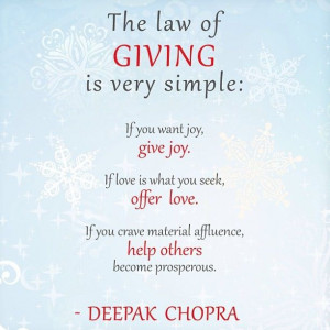 : Give now. “If you wait until you can do everything for everybody ...
