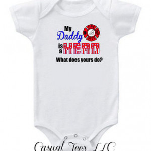 My Daddy is a Hero Firefighter Onesuit Bodysuit for the Baby More