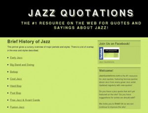 ... of jazz the 1 resource on the web for quotes and sayings about jazz