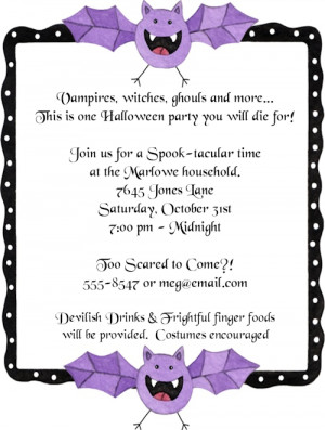 Shop our Store > Cute Whimsy Bat Halloween Party Invitations