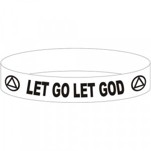 Alcoholics Anonymous Slogans Let go let god aa wristband