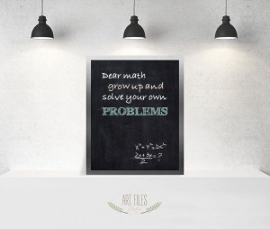 Funny quote poster Math funny wall art School by ArtFilesVicky, €3 ...