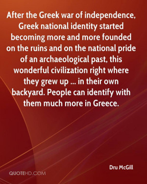 After the Greek war of independence, Greek national identity started ...