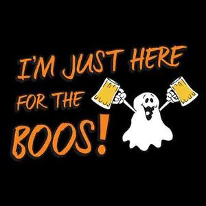 Here-For-Boos-Funny-Mens-Drinking-TEE-Halloween-College-Party-Beer ...