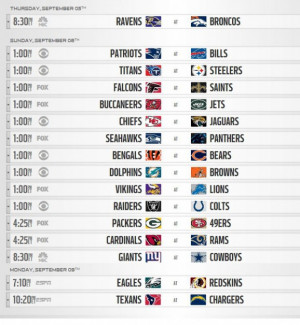 The NFL Schedule Is Out: Your Team’s Doom Is Now Official