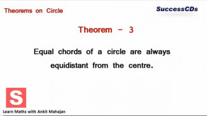 Equidistant Theorem – Theorem on Circles CBSE ICSE Class X