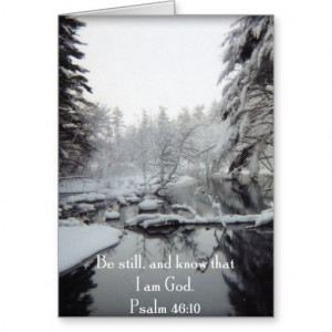 winter_scene_psalm_46_10_greeting_cards ...