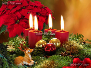 Download Hintergrund Rehkitz, Kerzen, Eier, Weihnachten Freie desktop ...