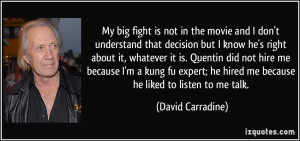 David Carradine Kung Fu Quotes More david carradine quotes
