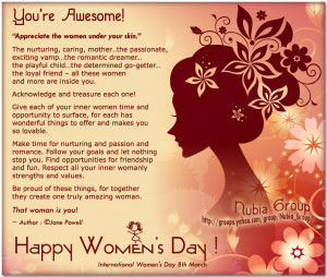You’re Awesome Happy Women’s Day