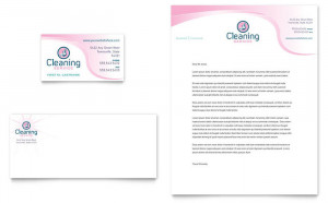... Cleaning & Maid Services Business Card & Letterhead Template Design