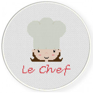 chef love female cross stitch pattern $ 1 00 chef