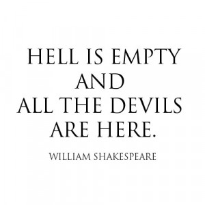 devil, hell, quote, shakespeare, william shakespeare