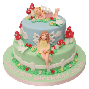 Fairy Toadstool Birthday Cake