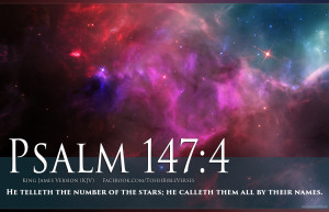 Bible Verse Psalm 147:4 Stars In Space Cosmos HD Wallpaper