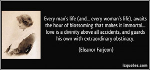 Every man's life (and... every woman's life), awaits the hour of ...