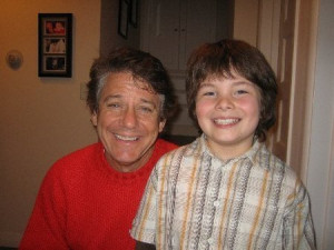 Anson Williams and Noah on the set of