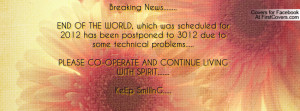 funny end of the world Facebook Cover