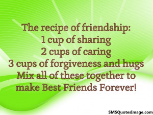 The recipe of friendship...