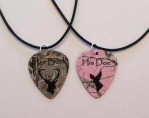 ... matching necklaces for couples love girl guy deer realtree camo pink