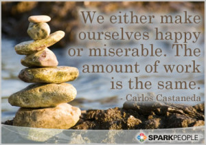 Quote - We either make ourselves happy or miserable. The amount ...