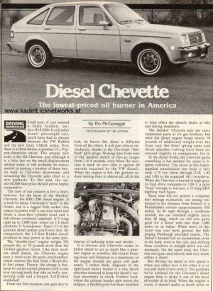 Re: Tell me about the 1984 Diesel Chevette! (Porridgehead)