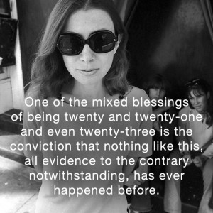 Joan Didion on youth
