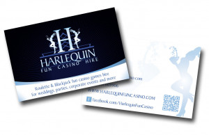... Design & Marketing Harlequin Business card Harlequin Fun Casino