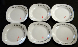Funny Quotes Appetizer Plates, Set of 6