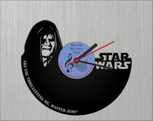 vinyl wall record clocks, Sheev Palpatine clock, Darth Sidious quote ...