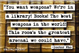 Doctor Who Library Quote Magnet or Pocket Mirror (no.364) via Etsy