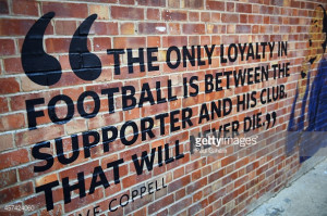 News Photo : A mural depicting a quote from ex-Crystal Palace...