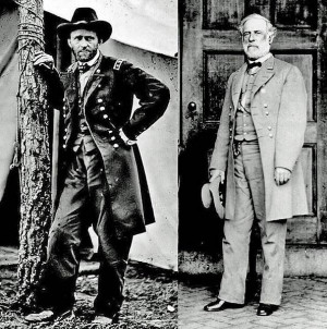 Ulysses S. Grant and Robert E. Lee,