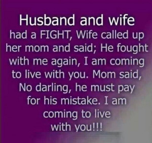 husband and wife had a fight…