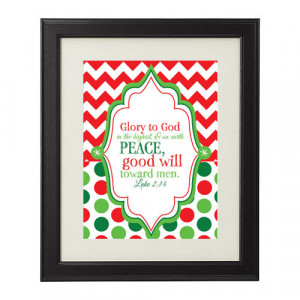 ... 14 5x7 Christmas Printable Bible Verse Chevron Sign INSTANT DOWNLOAD