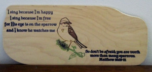 Custom Made Handmade Wood Sign Religious/Inspirational Matthew Quote ...