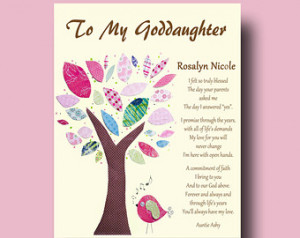 Goddaughter Personalized gift for Goddaughter Gift from Godmother