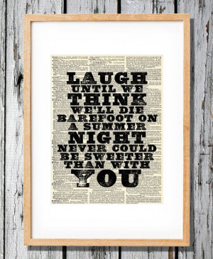 Edward Sharpe Quote - Art Print on Vintage Antique Dictionary Paper ...