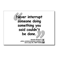 Earhart Interrupt Quote Postcards (Package of 8) for