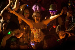 Lena Dunham, center, plays in the HBO series 