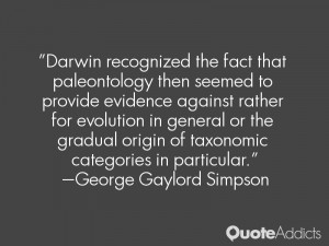 then seemed to provide evidence against rather for evolution ...