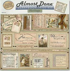 Almost Done Scrapbook Page Kit - Heritage