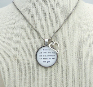 The Black Keys - Tighten Up Inspired Lyrical Quote Pendant Necklace