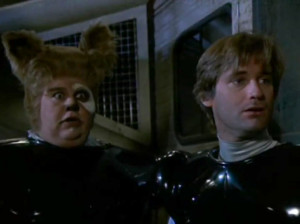... (Lone Starr) and John Candy (Barfolemew 'Barf') in Spaceballs (1987