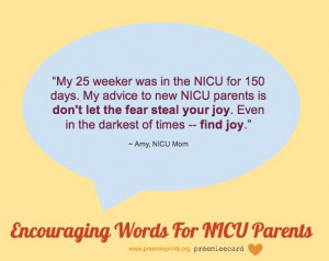 Encouraging Words For NICU Parents #preemieprints