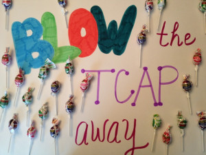 TCAP cheer poster to encourage class