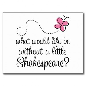 Funny Shakespeare Quote Gift Postcards